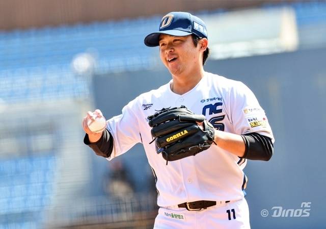 NC의 아시아쿼터 토다는 31일 롯데전에서 KBO 데뷔 첫 승을 올렸다.