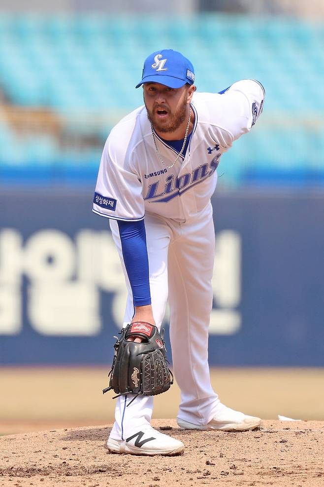 [서울=뉴시스] 프로야구 삼성 라이온즈의 잭 오러클린. (사진 = 삼성 라이온즈 제공) *재판매 및 DB 금지