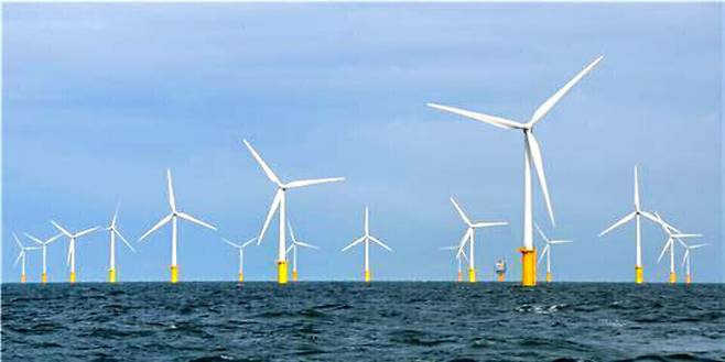 ▲&nbsp;해상풍력발전단지 모습. /사진제공=인천시
