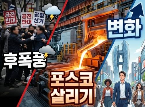 6·3 지방선거 포항시장 후보들의 공약은 기후 위기 대응(E), 포용적 성장(S), 투명한 공천 절차(G) 등과 어떻게 연결되는지 평가되어야 한다. 또한 포항이 ‘ESG 선도 도시’로 나아가기 위해 지속가능성 실현이 관건이다. 사진은 AI 가 생성한 이미지.