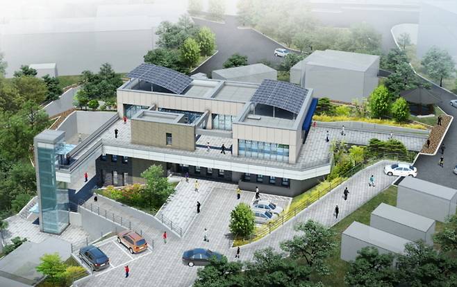 2026년 준공 예정인 해오름센터 조감도. 창업 지원과 주민 커뮤니티 기능을 결합한 복합 거점 공간으로, 봉화군 도시재생사업의 핵심 시설로 조성된다. <봉화군 제공>