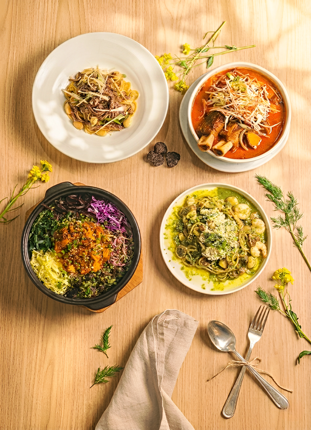 제주 서귀포 더 그랜드 섬오름 호텔의 바솔트봄메뉴.(더 그랜드 섬오름 호텔 제공)