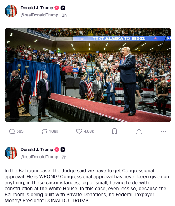 도널드 트럼프 미국 대통령 트루스소셜 게시글