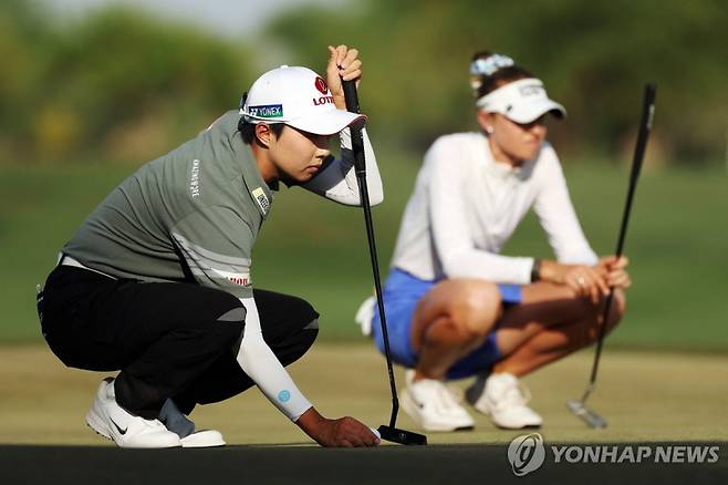김효주(왼쪽)와 코르다_[AFP=연합뉴스]