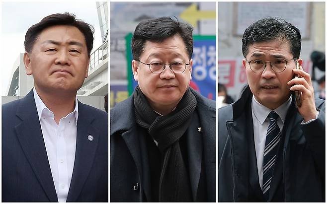 6·3 지방선거 전북지사 예비후보로 나선 김관영 전북지사, 안호영 의원, 이원택 의원(왼쪽부터). [연합뉴스]