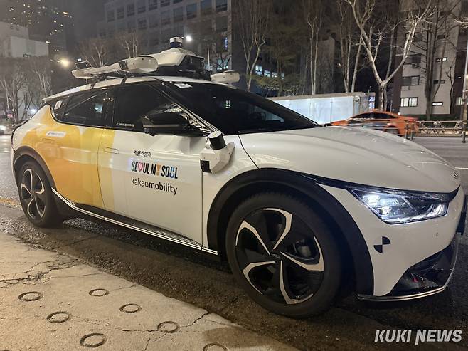 카카오모빌리티 자율주행차. 송민재 기자