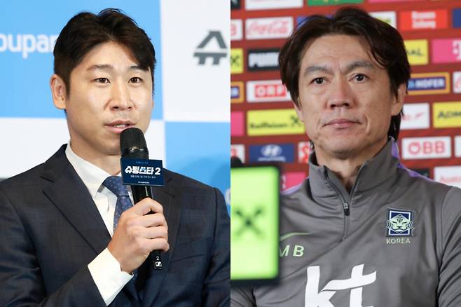 (왼쪽부터)이근호 해설위원, 홍명보 감독 /사진=뉴스1, 뉴시스