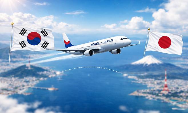 전일본공수(ANA)와 일본항공(JAL)은 6월 발권분부터 국제선 유류할증료를 최대 2배 인상한다.&nbsp;위 사진은 기사 이해를 돕기 위해 AI(인공지능)를 활용해 생성한 가상의 이미지. Chat GPT 생성