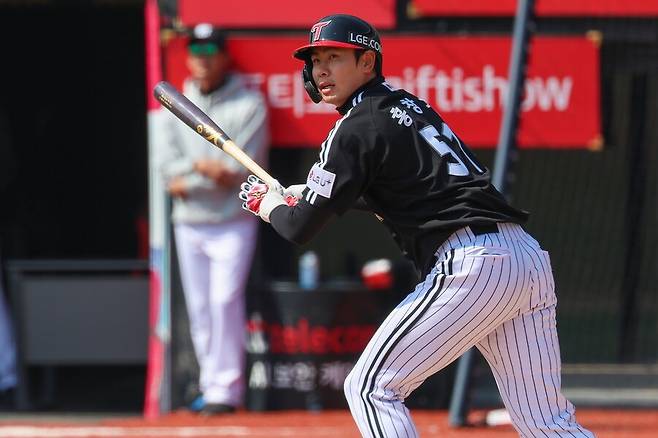 ▲ 올 시즌 LG 공격의 첨병으로 큰 기대를 모으고 있는 홍창기 ⓒLG 트윈스