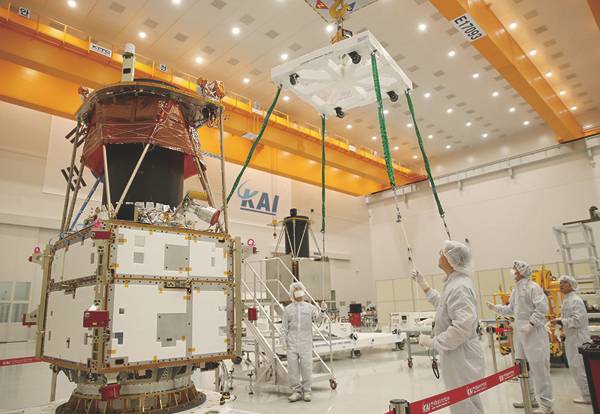 KAI가 총괄주관해 개발한 차세대 중형위성 2호.