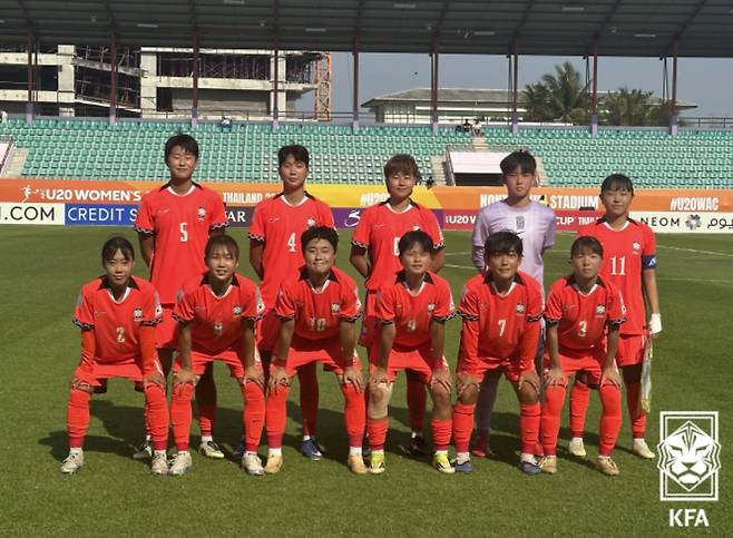 한국 20세 이하 여자 축구대표팀. (대한축구협회 제공)