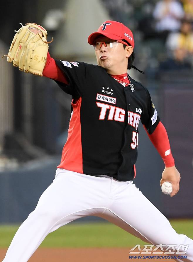 1일 잠실구장에서 열린 LG와 KIA의 경기. KIA 양현종이 역투하고 있다. 잠실=박재만 기자 pjm@sportschosun.com/2026.04.01/