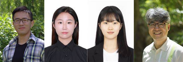 왼쪽부터 딩치항 고려대 화학과 연구원, 화스웨이 석사과정생, 김고은 박사과정생, 김종승 교수. 고려대 제공