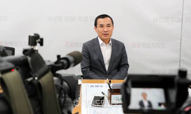 ▲ 김진태 도지사 기자간담회