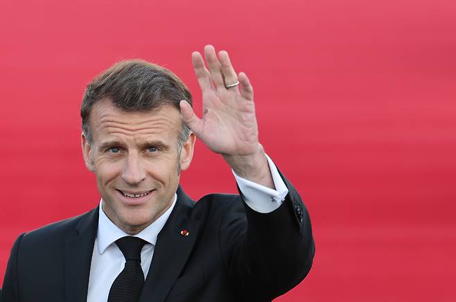 2일 국빈 방한한 에마뉘엘 마크롱 프랑스 대통령 [연합]