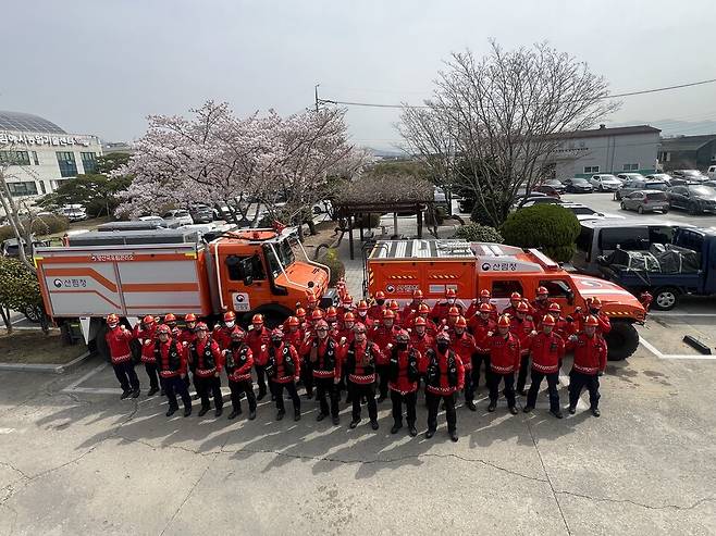 산림청 양산국유림관리소 직원 모습. 사진/김해시