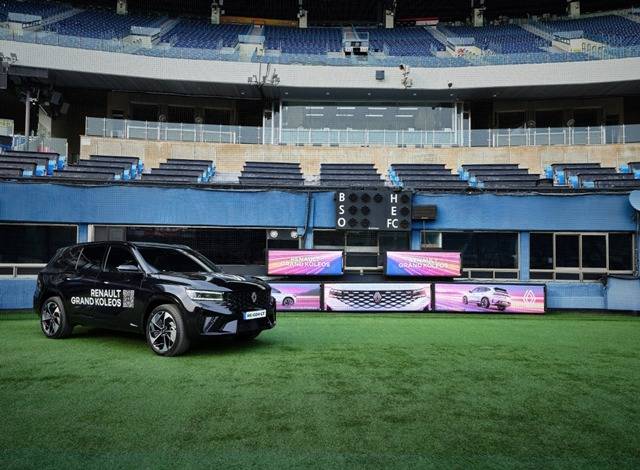 2026 시즌 프로야구 LG트윈스 불펜카로 활용되는 르노 그랑 콜레오스. /르노코리아