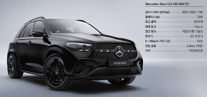 GLE 450 4매틱 AMG 나이트 에디션. /사진 메르세데스-벤츠