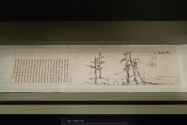 ‘추사 秋史, 시대를 열다’에서 전시 중인 〈세한도〉대구간송미술관 제공