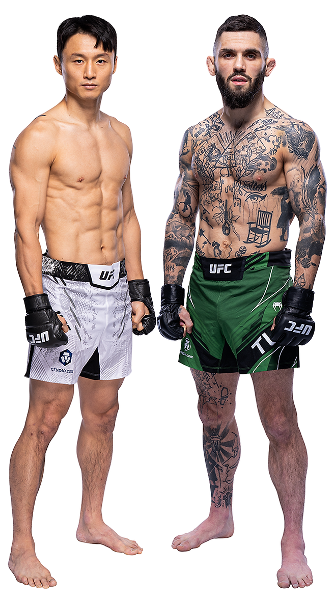 UFC 명예의 전당 헌액자 최두호, UFC 4승 3패 개빈 터커. 사진=TKO