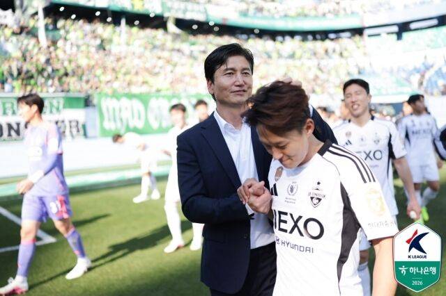 정정용 전북 현대 감독, 이승우./프로축구연맹