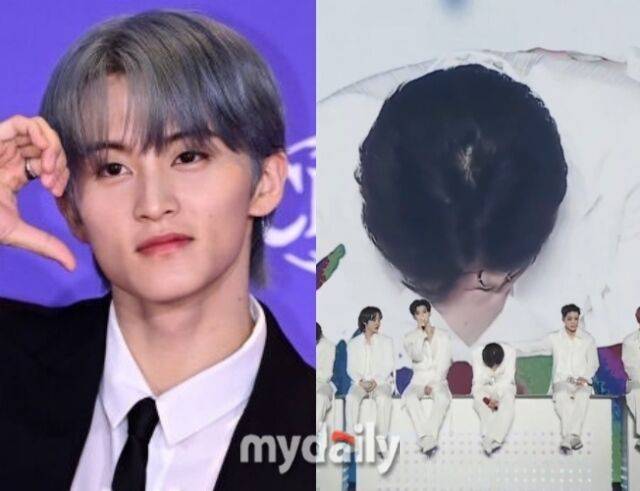 그룹 NCT와 SM과 결별한 마크가 최근 NCT 드림 콘서트에서 오열하고 있는 모습 / 마이데일리 및 X(구 트위터)