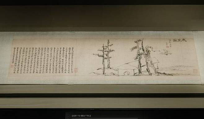 ‘추사 秋史, 시대를 열다’에서 전시 중인 〈세한도〉(국보) ⓒ대구간송미술관 *재판매 및 DB 금지