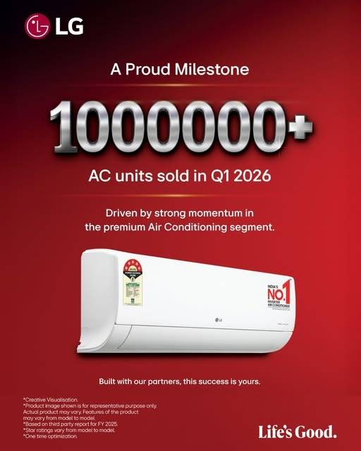 인도LG전자 1분기 에어컨 판매 100만대 돌파 [LG전자 글로벌 페이스북 캡처. 재판매 및 DB 금지]