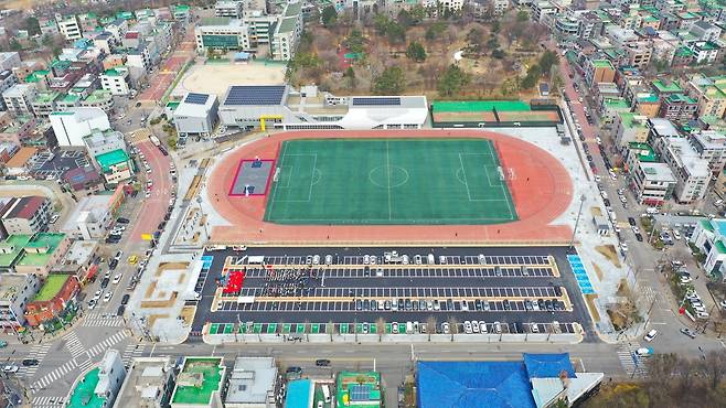 월피체육문화센터 부설주차장 개장 [안산시 제공. 재판매 및 DB 금지]