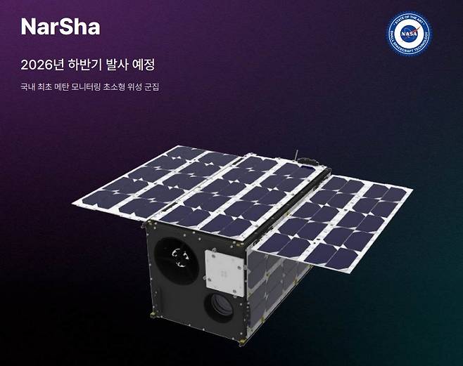 메탄모니터링초소형 위성군집 ‘나르샤’. 나라스페이스공식홈페이지 갈무리