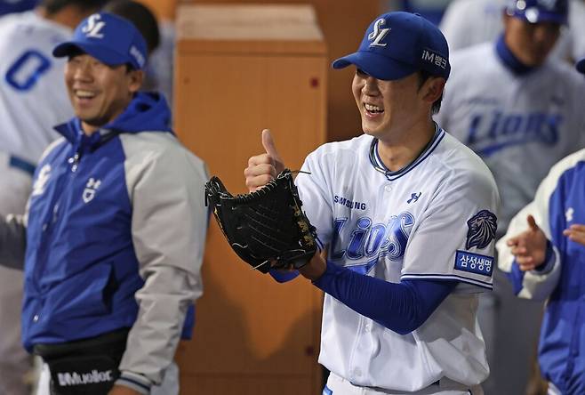 ▲ 올해 삼성 불펜의 키를 쥐고 있는 아시아쿼터 선수 미야지 유라 ⓒ삼성라이온즈