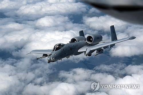 미군의 A-10 워트호그 공격기 [AFP 연합뉴스 자료사진. 재판매 및 DB 금지]