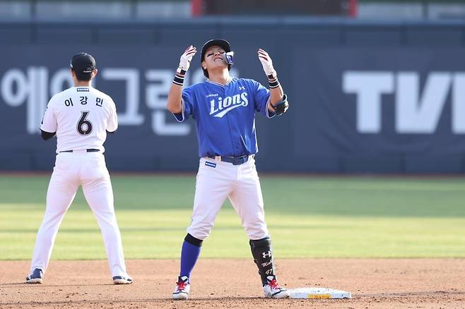 안타 친 강민호 [삼성 라이온즈 제공. 재배포 및 DB 금지]