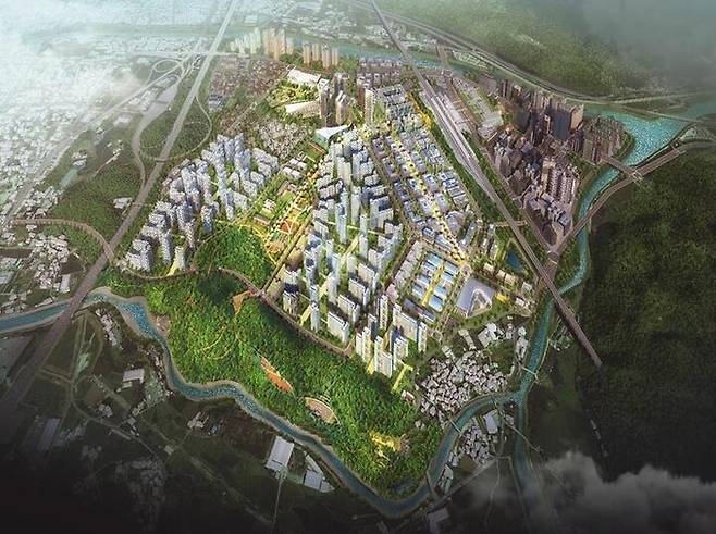 KTX 울산역 복합특화단지 예상조감도. 울산경제자유구역청