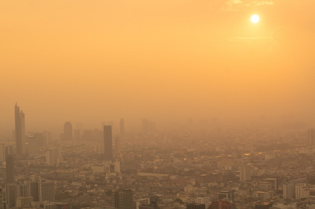 황사가 뒤덮은 도시(질병관리청 제공)