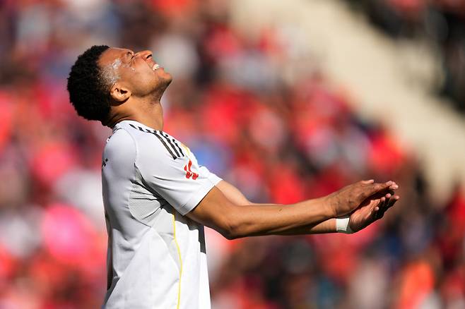 Real Madrid's Kylian Mbappe reacts during a La Liga soccer match between Mallorca and Real Madrid in Palma de Mallorca, Spain, Saturday, April 4, 2026. (AP Photo/Jose Breton)
<저작권자(c) 연합뉴스, 무단 전재-재배포, AI 학습 및 활용 금지>