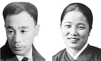 영화 주제곡 '홍도야 우지 마라'를 불러 공전의 히트를 기록한 가수 김영춘. (왼쪽) ,&nbsp;영화 주제곡 '사랑에 속고 돈에 울고'를 부른 가수 남일연은 충남 논산 출신이다. 사진=나무위키