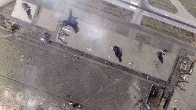 민간위성업체 플래닛랩스가 판매한 이란 테헤란 국제공항의 위성사진. AP 연합뉴스, Planet Labs PBC 제공