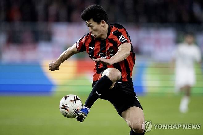 미트윌란의 조규성. [EPA=연합뉴스 자료사진]