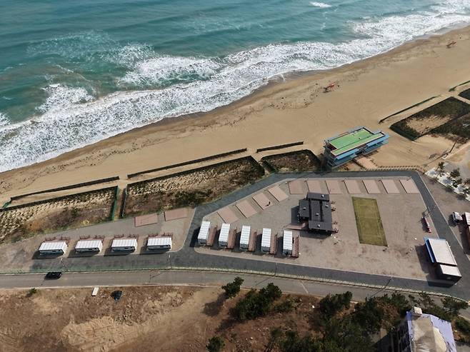 ▲ 포항시가 근로자들의 휴식과 재충전을 위한 문화공간으로 조성한 '근로자 다목적 야영장' 전경.