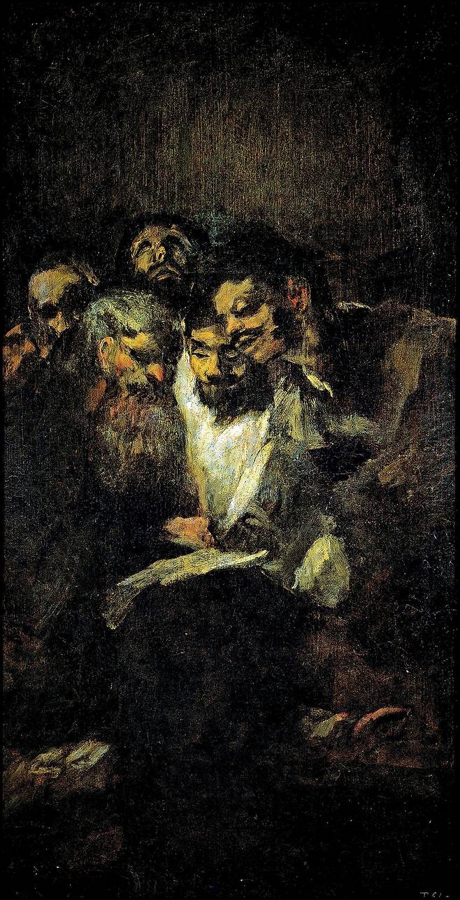 프란시스코 고야의 ‘독서하는 남자들’(1820~1823년). ©Museo Nacional del Prado