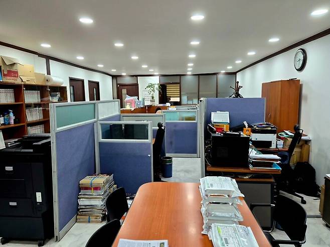 조선뉴스프레스 판매부 독자팀 사무실 모습. 김지우 제공.