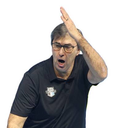 현대캐피탈 필립 블랑 감독이 4일 V리그 남자부 챔피언결정전 대한항공과의 2차전 5세트 도중 비디오 판독과 관련해 항의하고 있다.  연합뉴스