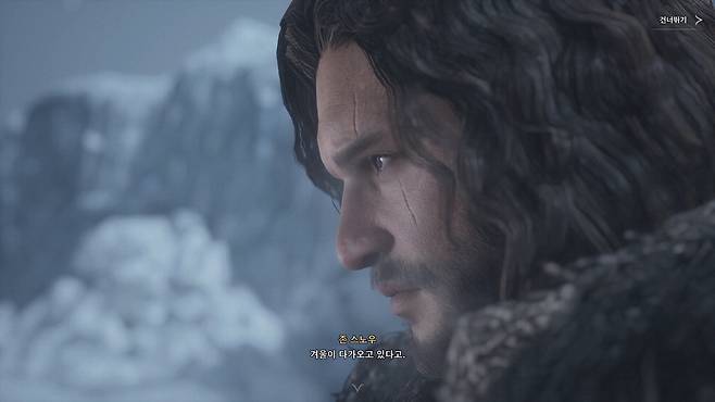 넷마블의 오픈월드 역할수행게임 '왕좌의 게임 :킹스로드' 에 등장한 존 스노우. 넷마블