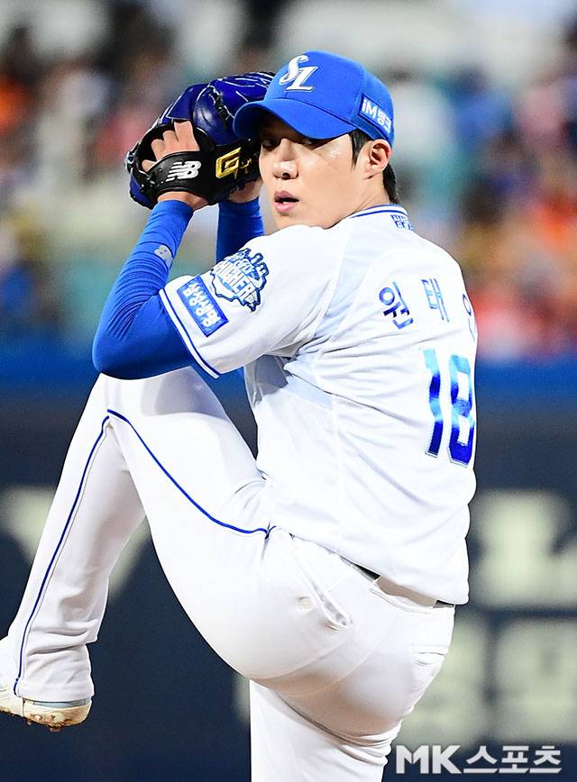 1군 복귀가 임박한 원태인. 사진=김영구 기자