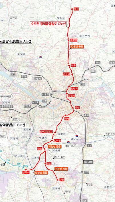수도권광역급행철도(GTX) C 노선도. 도봉구청 제공