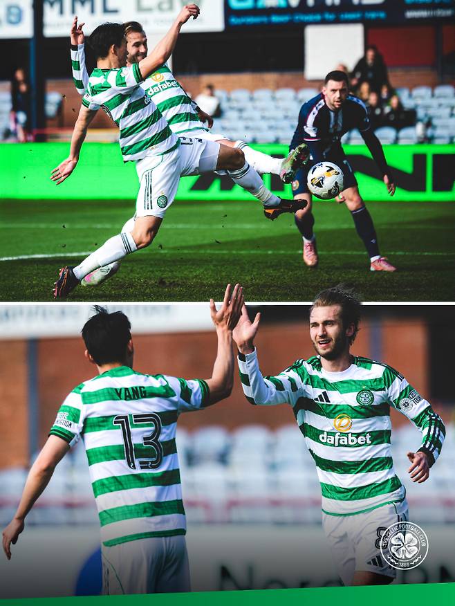 양현준과 베니아민 뉘그렌. 셀틱 X