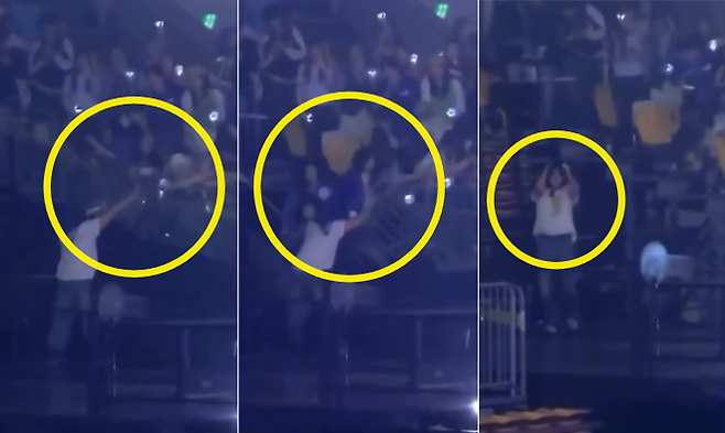 지난 5일 서울 송파구 KSPO돔에서 열린 그룹 슈퍼주니어의 콘서트에서 안전 펜스가 무너지며 관객 3명이 추락해 부상을 입는 사고가 발생했다. 엑스 캡처