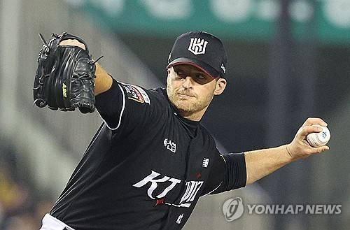 KBO리그에서 활약할 당시의 벤자민 [연합뉴스 자료사진]