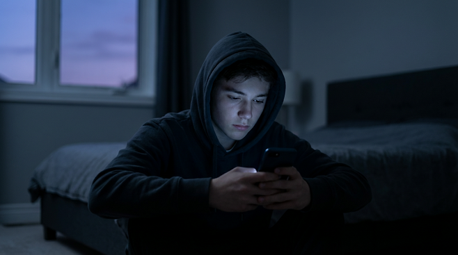 10대에게 AI는 숙제를 돕는 도구이자 동시에 말을 걸면 반응하는 존재다. 고민을 털어놓을 때 부담이 적고, 감정을 표현하는 데 따르는 심리적 비용도 낮다. (이미지=젠스파크로 생성)